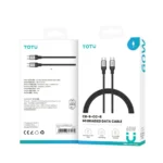 کابل شارژر USB-C to USB-C توتو (TOTU) مدل CB-6-CC-B 60w یک متری - Image 3